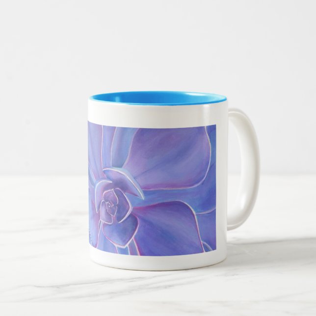 Mug with Floral Design Två-Tonad Mugg (Framsida höger)