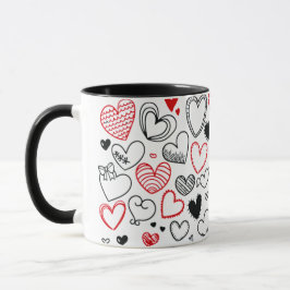 Mug with hearts as a gift for mum mugg