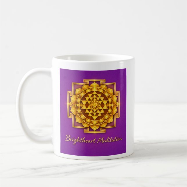 Mug with Maha Sri Yantra Kaffemugg (Vänster)