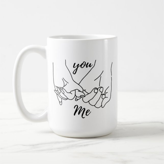 Mug You & Me Pinky Promise – Anniversary & Valenti Kaffemugg (Vänster)