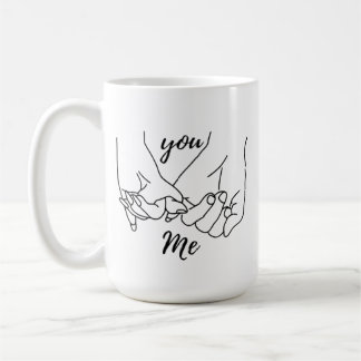 Mug You & Me Rosa Löfte – Anniversary & Alla hjärt Kaffemugg