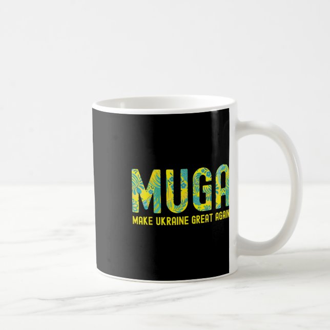 Muga Make Ukraine Great Again Support Funny Saying Kaffemugg (Höger)