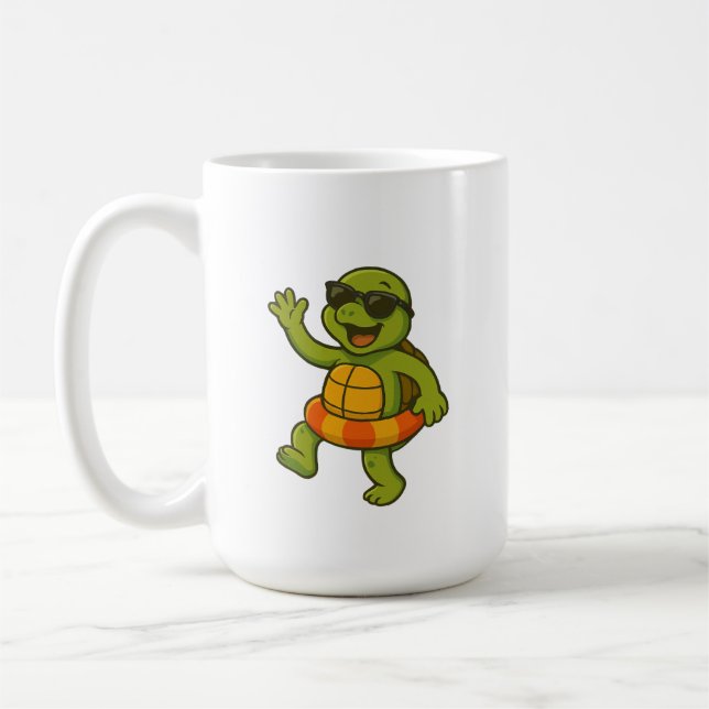 MugAdsible Turtle Mugg - Cute Animal Älskare Gift (Vänster)