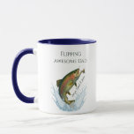Mugg<br><div class="desc">Ta flodens själ till din morgonrutin med det här slående kaffet mugg med en levande vattenskörning. En regnbåge rör sig mot en klassisk fluga mot en djup marin bakgrund med förfinade accenter från guld, som fångar flygfiskets skönhet och upphetsning. Anpassa den till din familj namn för en design av typen...</div>