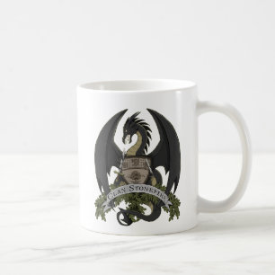 Mugg 11oz för Stonefire drakevapensköld (svart