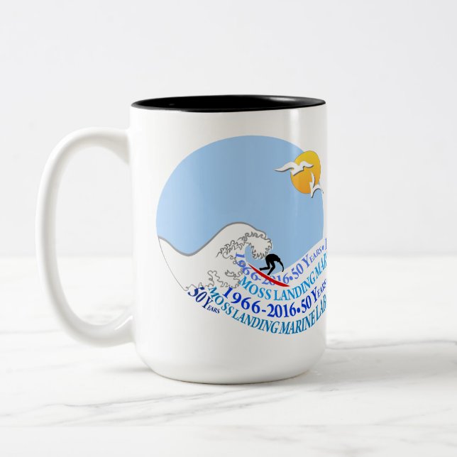 Mugg (15 uns): två-tona MLML 50th vinkar (Vänster)