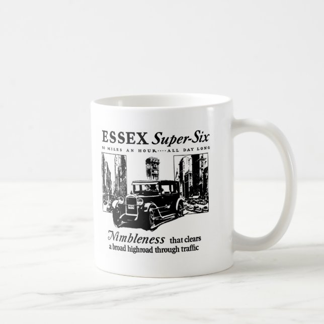 Mugg 1927 för annons för Essex Toppen-Sex auto (Höger)