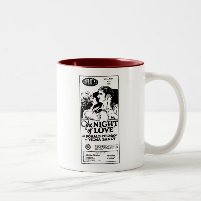 Mugg 1927 för Ronald Colman Vilma Banky filmannons (Höger)