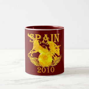 Mugg 2010 för kaffe för futbol för Spanien