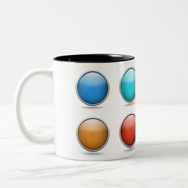 Mugg 3D-knappar Bollar Drink Mjölk Kopp Tea-kaffe (Vänster)