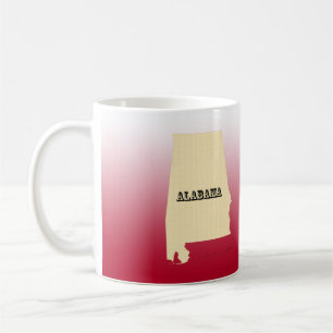 Mugg - Alabama-staten Karta med stad
