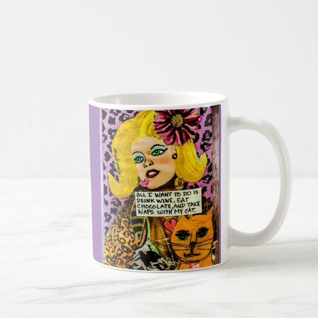 Mugg-allt önskar jag att göra ska dricka vin kaffemugg (Höger)