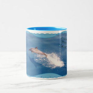 Mugg-Aloha från den Kauai delfinen Två-Tonad Mugg