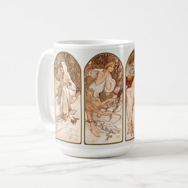 MUGG: ALPHONS MARIA MUCHA : KASONERNA KAFFEMUGG (Framsida vänster)