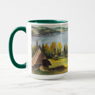 Mugg Ann Hayes målar upp chalet på Sjö