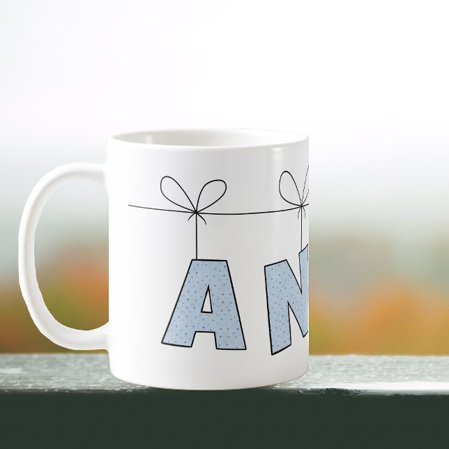 Mugg Anna Söta Bokstäver Med Hjärtan Namn (Skapare uppladdad)