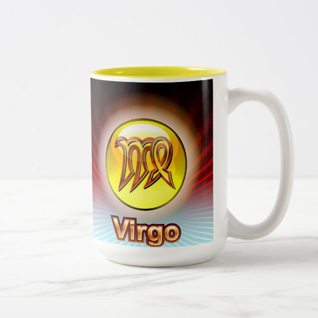 MUGG ANPASSNINGSBAR ZODIAC VÅG GULT (Höger)