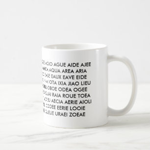 Mugg - "är alla som jag har, vokaler! ",