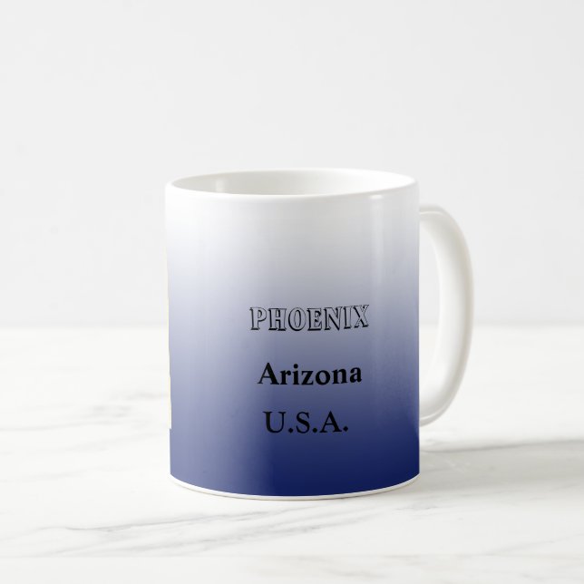 Mugg - Arizona Karta med staden (Framsida höger)