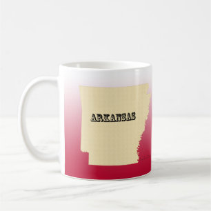 Mugg - Arkansas-staten Karta med staden