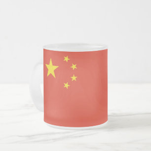 Mugg av skum av litet glas med flagga av China