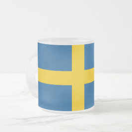 Mugg av skum av litet glas med flagga av Sverige