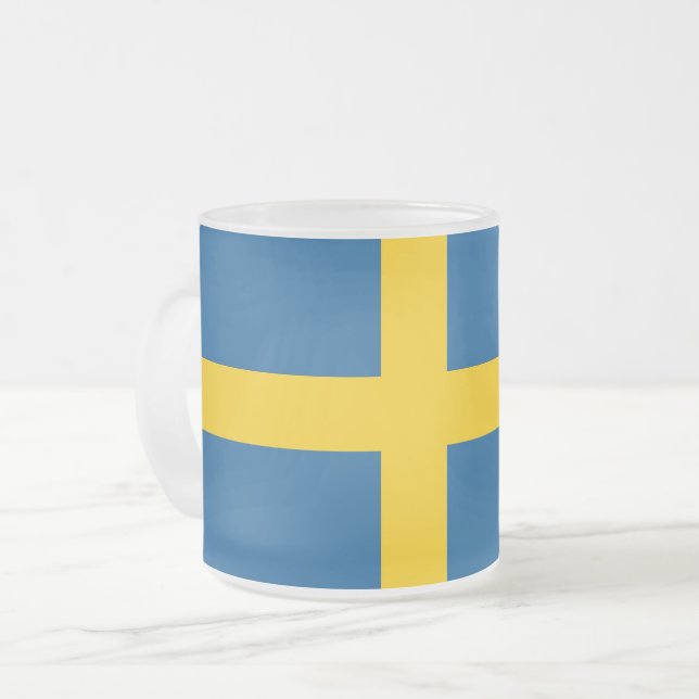 Mugg av skum av litet glas med flagga av Sverige (Framsida vänster)