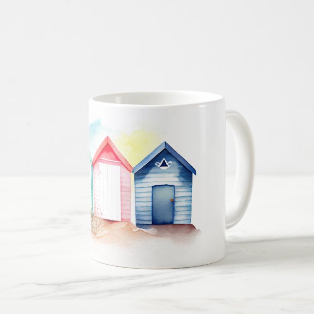 Mugg - Beach Huts (Framsida höger)