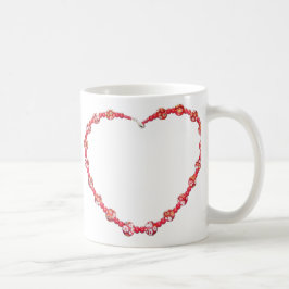 Mugg - Beaded Red Heart