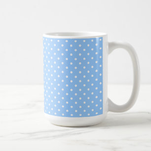 Mugg/Blå och vit Polka dots Kaffemugg