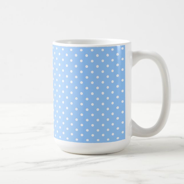 Mugg/Blå och vit Polka dots Kaffemugg (Höger)