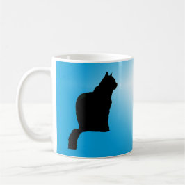 Mugg - Black Cat Silhouette och Star