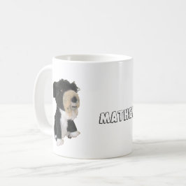 Mugg - Black Hund Doll med Namn