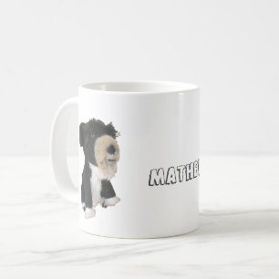 Mugg - Black Hund Doll med Namn