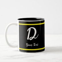Mugg Black med brev D