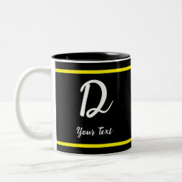 Mugg Black med brev D