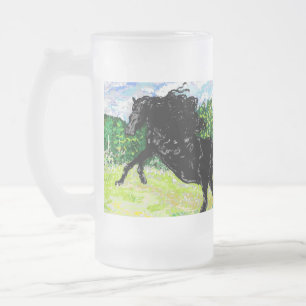 Mugg: Black Stallion Frostat Ölglas