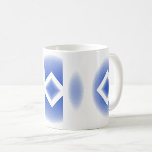 Mugg - Blådiamanter och Ovaler