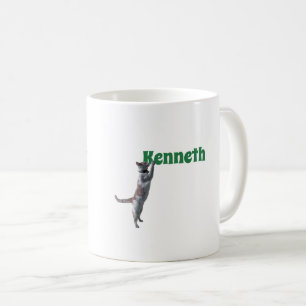Mugg - Bokstav M med katt och namn