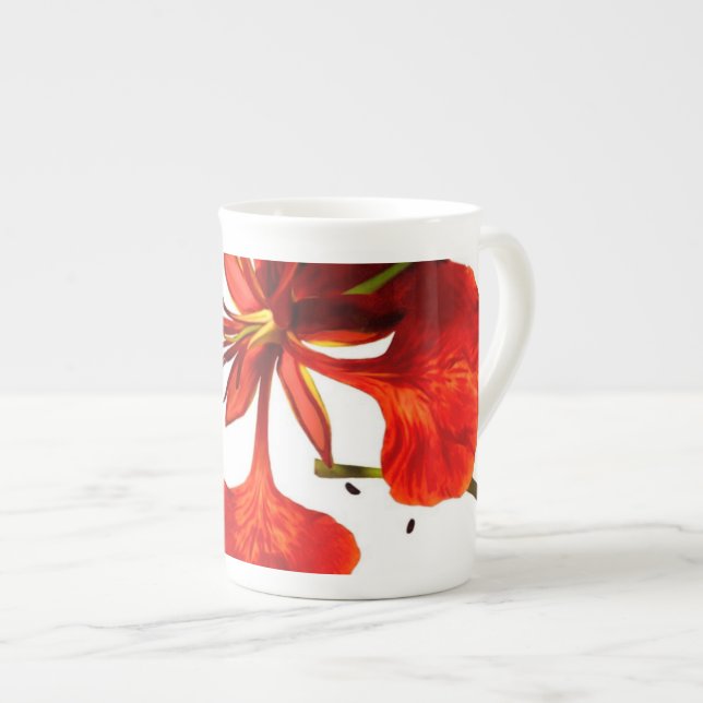Mugg Bone China Royal Poinciana Benporslin Mugg (Framsida höger)