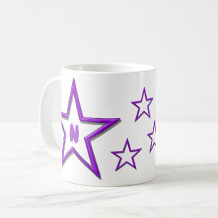 Mugg - Brev med Lila Stars