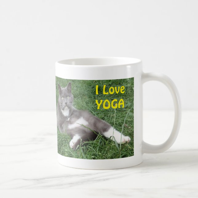 Mugg Cat I Kärlek Yoga (Höger)