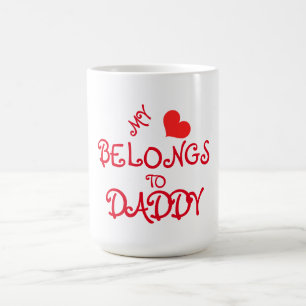 Mugg/citat-"Mina Tillhör till pappa" Kaffemugg
