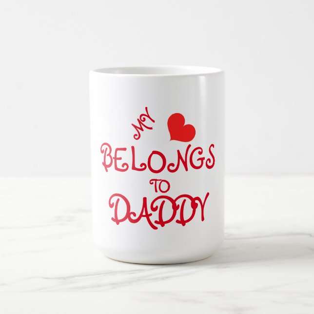 Mugg/citat-"Mina Tillhör till pappa" Kaffemugg (Center)