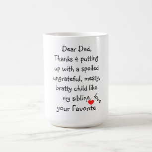 Mugg/citationstecken "kär pappa ", kaffemugg