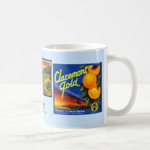 Mugg - Claremont CA - Fruit Låda-etiketter