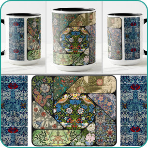 MUGG - Collage + 2 Side Bilder: William Morris Art