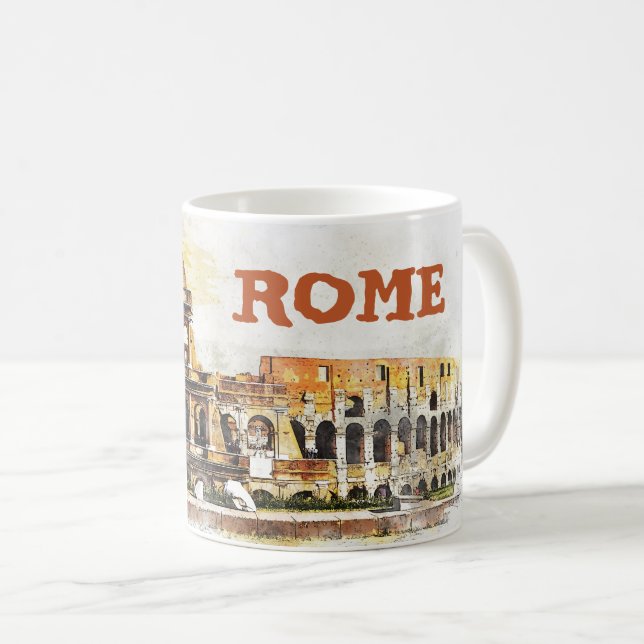 Mugg Colosseum Rome som bygger attraktion för (Framsida höger)