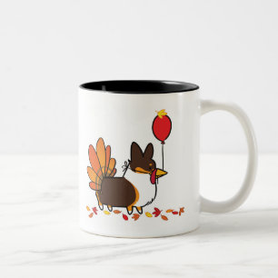 Mugg CorgiThings för Tri-Färg thanksgivingCorg