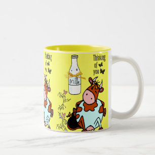 Mugg Cow Gult Mjölk